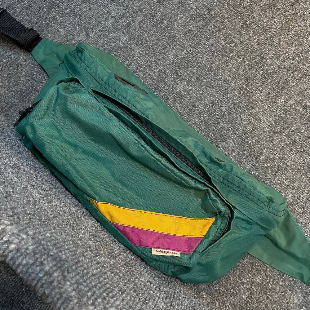 Caribou Mountaineering Vintage Green 90s Hip Pack Waist Bag Fanny Pack Unisex